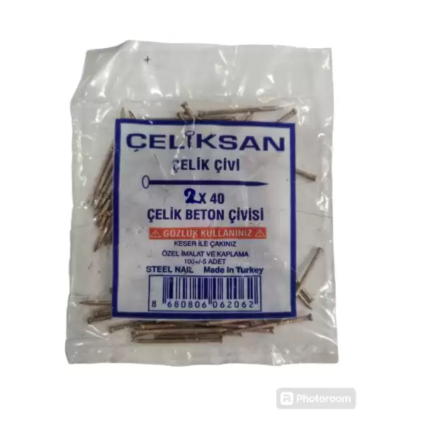 ÇELİKSAN ÇELİK BETON ÇİVİSİ SARI 2 X40 018050