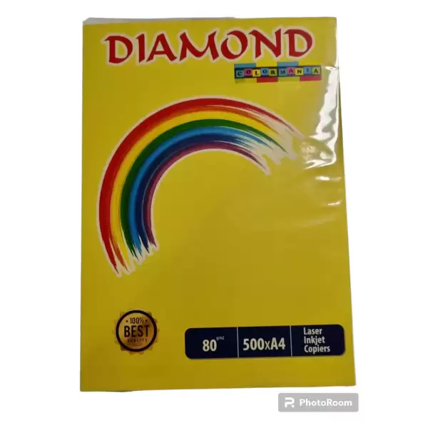 DIAMOND RENKLİ FOTOKOPİ KAĞIDI A4 SARI-210 500 LÜ