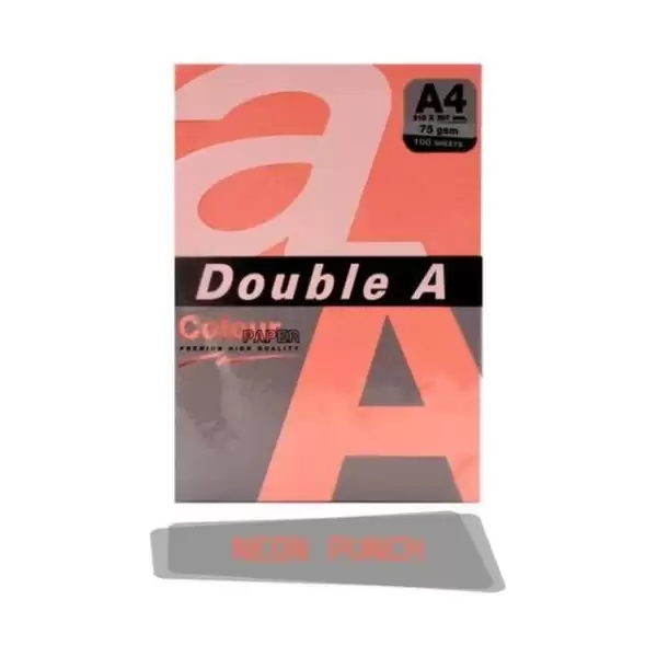 DOUBLE A4 RENKLİ KAĞIT 75 GR FOSFORLU PUNCH 25 Lİ