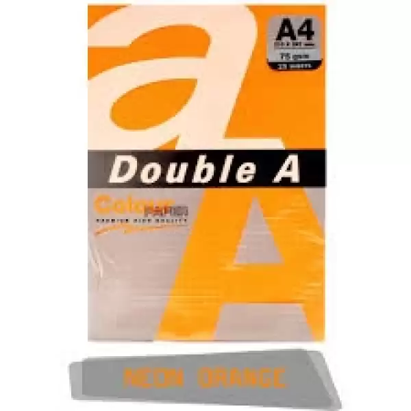 DOUBLE A4 RENKLİ KAĞIT 75 GR FOSFORLU TURUNCU 25Lİ