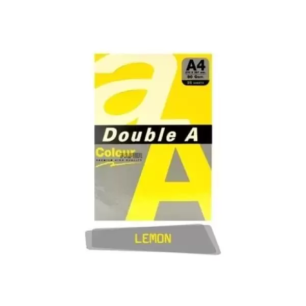 DOUBLE A4 RENKLİ KAĞIT 80 GR LEMON 25 Lİ