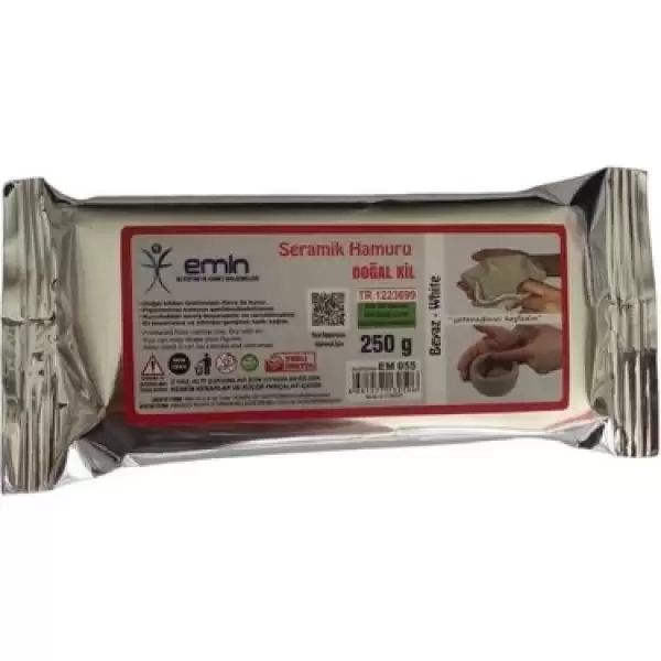 EMİN SERAMİK KİL HAMURU BEYAZ 250 GR