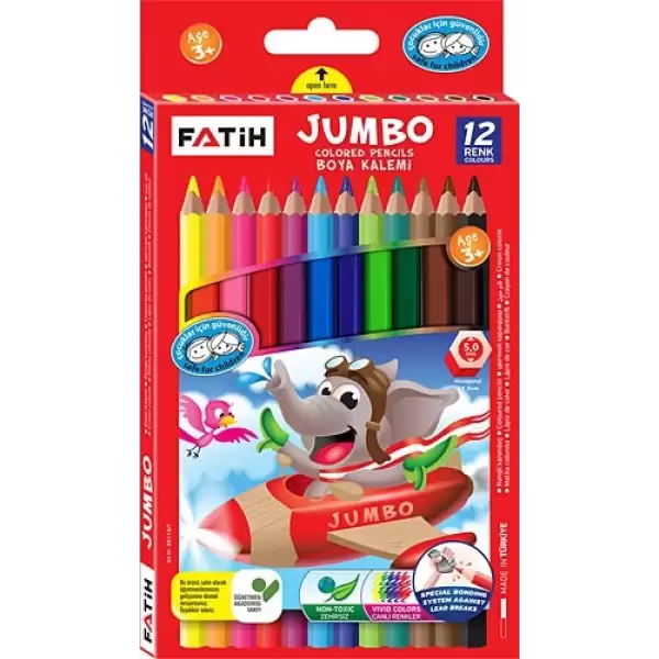 FATİH KURU BOYA JUMBO 12 RENK 34123