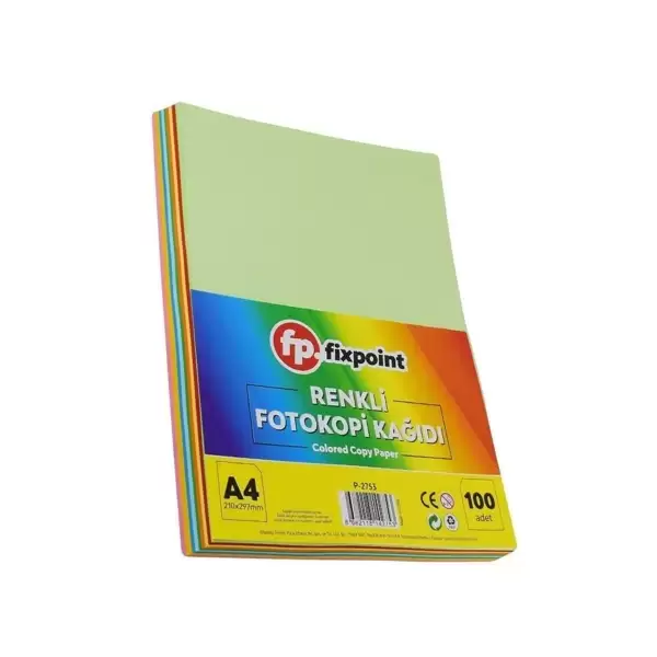 FİXPOİNT FOTOKOPİ KAĞIDI RENKLİ A4 100 LÜ P-6683