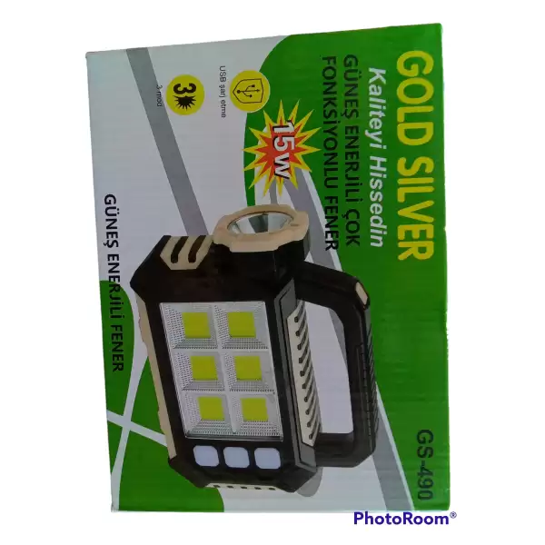 GOLD SILVER (SOLARLI) GÜNEŞ ENERJİLİ FENER GS-490