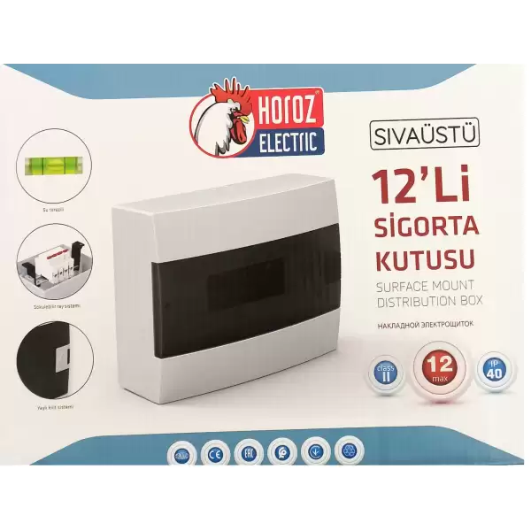 HOROZ SİGORTA KUTUSU 12 Lİ S/Ü BEYAZ