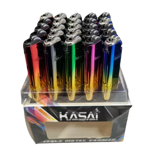 KASAI TAŞLI METAL ÇAKMAK F-4010 (PKT-25 Lİ)