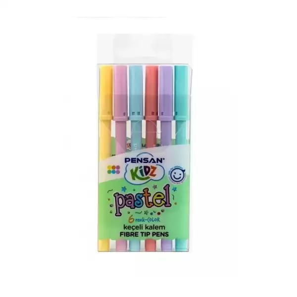 PENSAN KEÇELİ KALEM KESİK UÇ PASTEL 6 RENK 99096