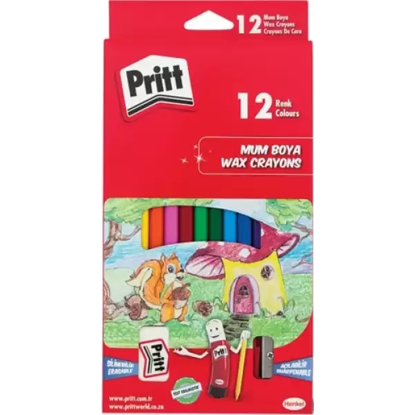 PRİTT MUM (PASTEL) BOYA CRAYON 12 Lİ