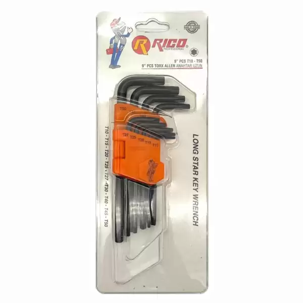 RICO TORX ALYAN ANAHTAR UZUN 9 PARÇA 013-RC0207