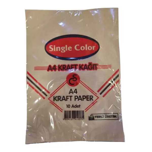 SİNGLE COLOR A4 KRAFT KAĞIDI (PKT-10 LU)