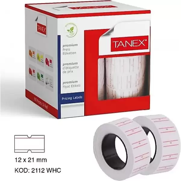 TANEX FİYAT ETİKETİ ÇİZ.TUR.12X21 (PK-6-KT-24 LÜ)