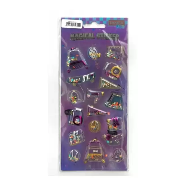 TANEX MAGICAL STICKER PUFFY ETİKETİ 5 Lİ