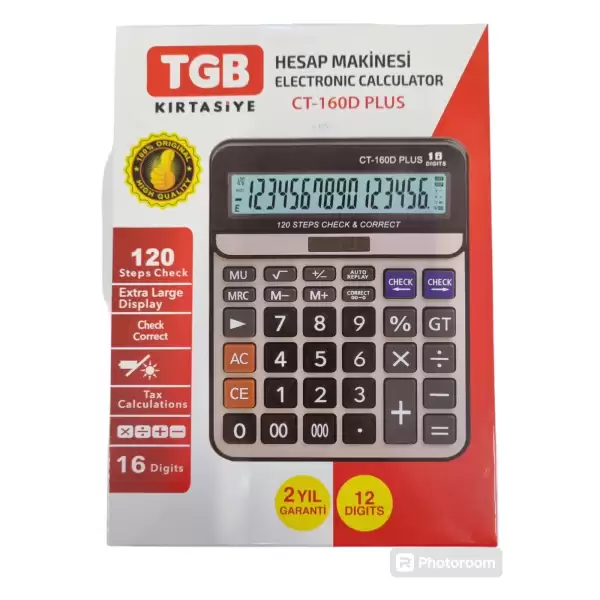 TGB HESAP MAKİNESİ CT-160D PLUS