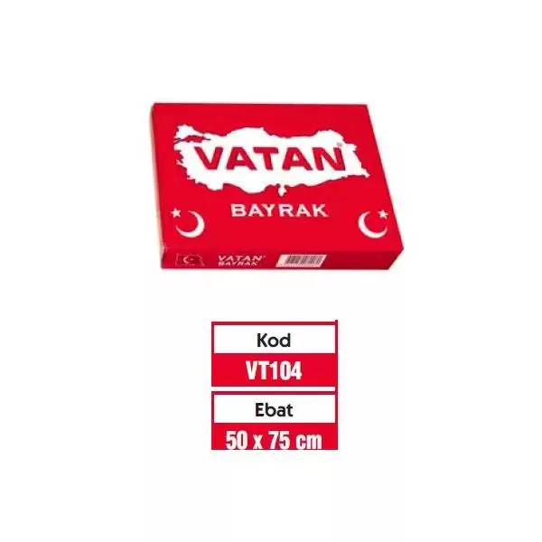 VATAN BEZ BAYRAK 50X75 VT-104