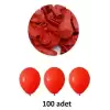 PAKO BASKISIZ BALON PASTEL KIRMIZI 12 İNC 100 LÜ