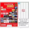 TANEX LASER ETİKET 46,4X21,2 MM TW-2052 100 LÜ