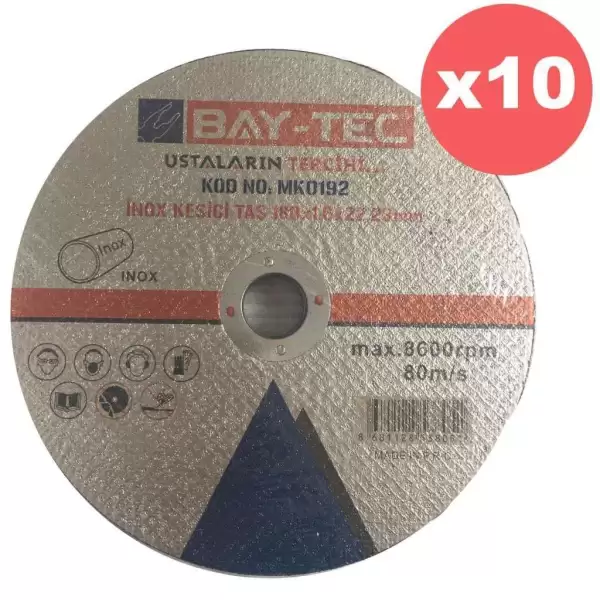 BAY-TEC İNOX METAL KESİCİ 180 MM MK0192 (PKT-10LU)