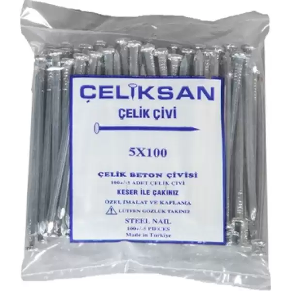 ÇELİKSAN AKDENİZ ÇELİK BETON ÇİVİSİ 5 X100 018055