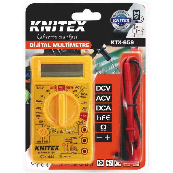 KNITEX DİJİTAL AVOMETRE KTX-659