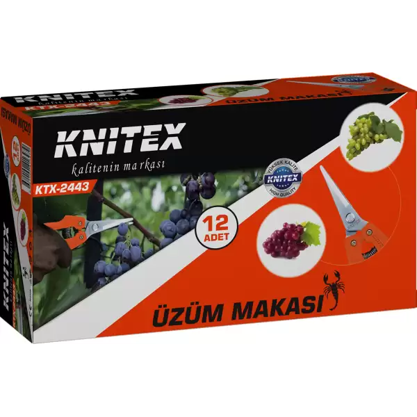 KNITEX ÜZÜM MAKASI KTX-2443 (PKT-12 Lİ)