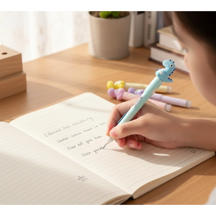 07 Uçlu Ledli Dinazor Tasarımlı Kalem