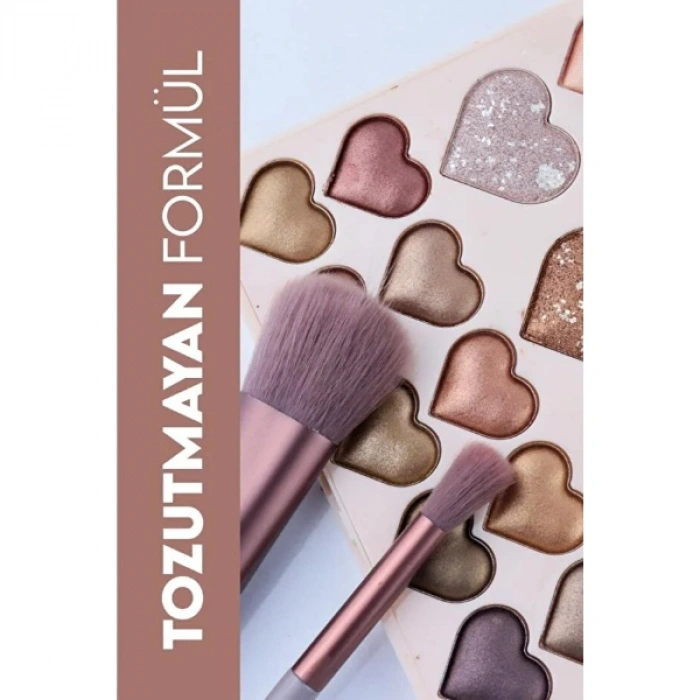 28li Sedefli Shine Kalp Far Paleti - 2li Set