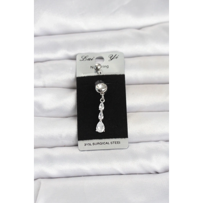 316L Cerrahi Çelik Sallantılı Damla Model Göbek Piercing TJ-PR1398