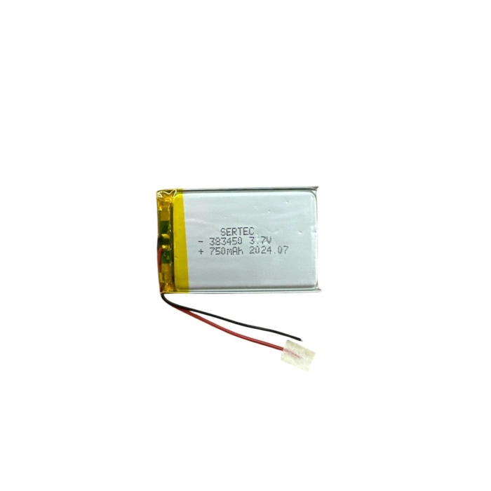 383450 3.7V 750 MAh Li-Polymer Pil (Devreli/1.5A)