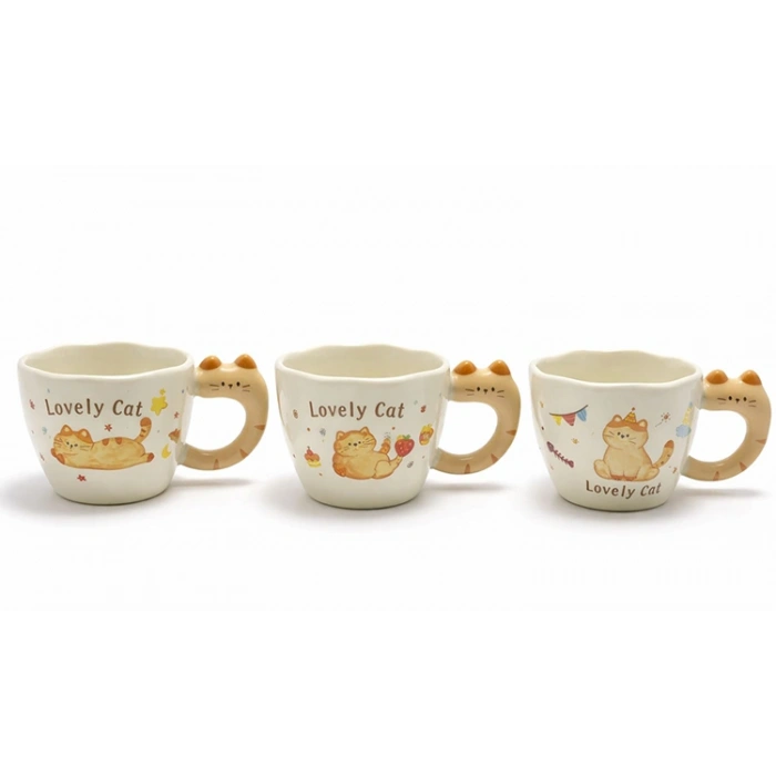 3D Kedi Figürlü Kupa Bardak Alk5036