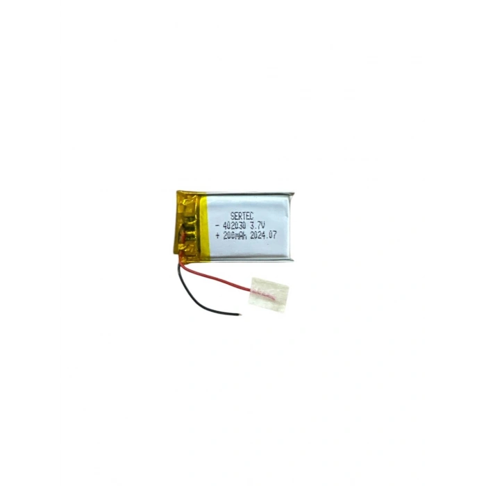 402030 3.7V 200mAh Li-Polymer Pil (Devreli/1.5A)