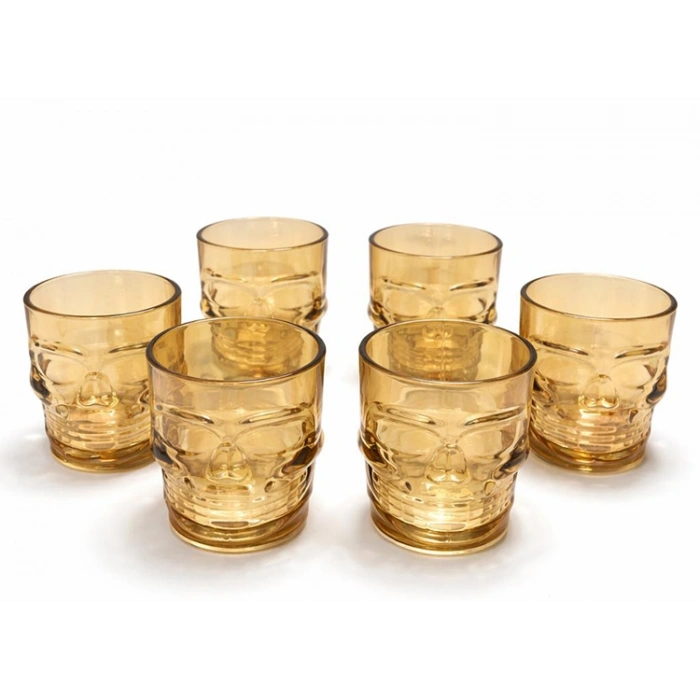 6Lı Cam Kurukafa Bardak Seti Liv3761