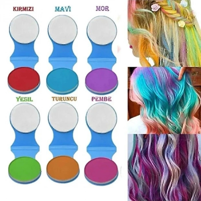 6lı Geçici Saç Tebeşiri Seti