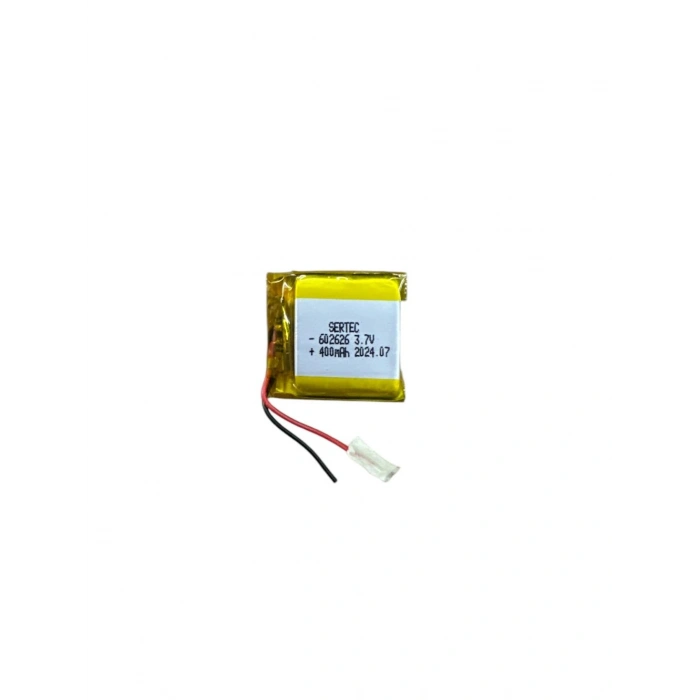602626 3.7V 400mAh Li-Polymer Pil (Devreli/1.5A)