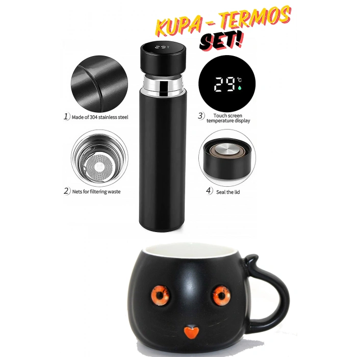 500ml Paslanmaz Çelik Termos Figür Kupa Bardak