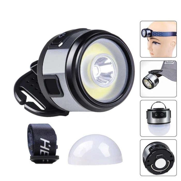 7 Mod Şarjlı Kafa ve Kamp Lambası Güçlü LED Aydınlatma Çok Amaçlı Kullanım WT-618