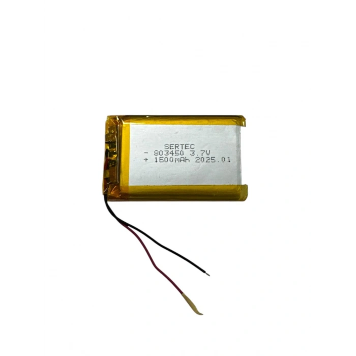 803450 3.7V 1500mAh Li-Polymer Pil (Devreli/1.5A)