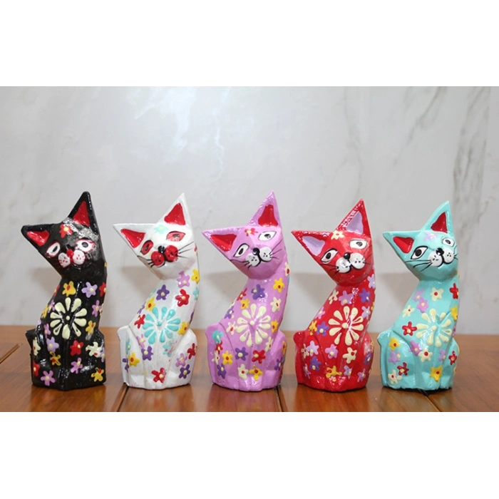 Ahşap 5li Kedi Seti Model 2