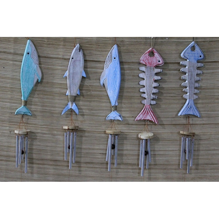 Ahşap Balıklı Metal Çan No:5