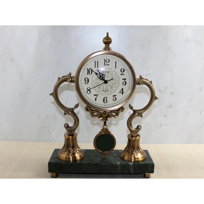 Altı Mermer Sarkaşlı Masa Üstü Saat Alk4321