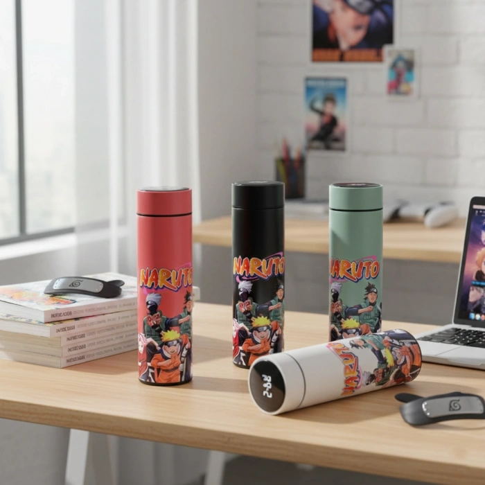 Anime Baskılı Dijital Göstergeli Termos 500 ml Model 3