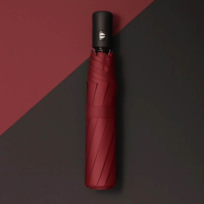 Bordo Kılıflı Otomatik Kompakt Şemsiye