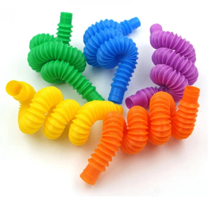 Boru Oyuncak - 6lı Set - Rengarenk - Plastik