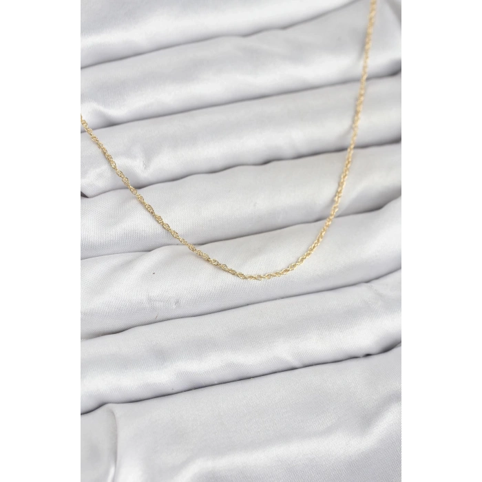 CM 14K Gold Renk Burgu Model 60 cm Kadın Kolye TJ-BKO10932