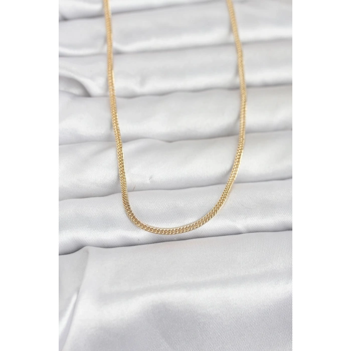 CM 14K Gold Renk Dolgun Zincir Model 60 cm Kadın Kolye TJ-BKO10954