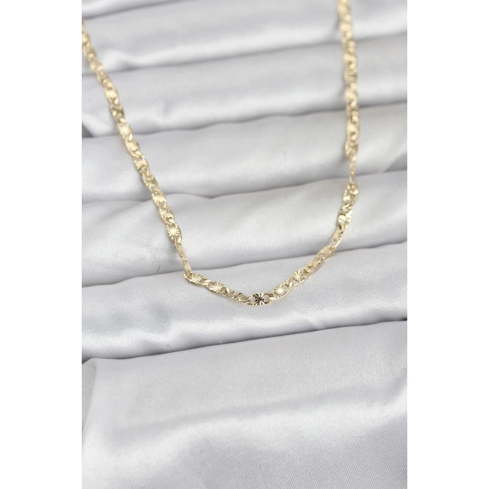 CM 14K Gold Renk Zincirli Model 60 cm Kadın Kolye TJ-BKO10976