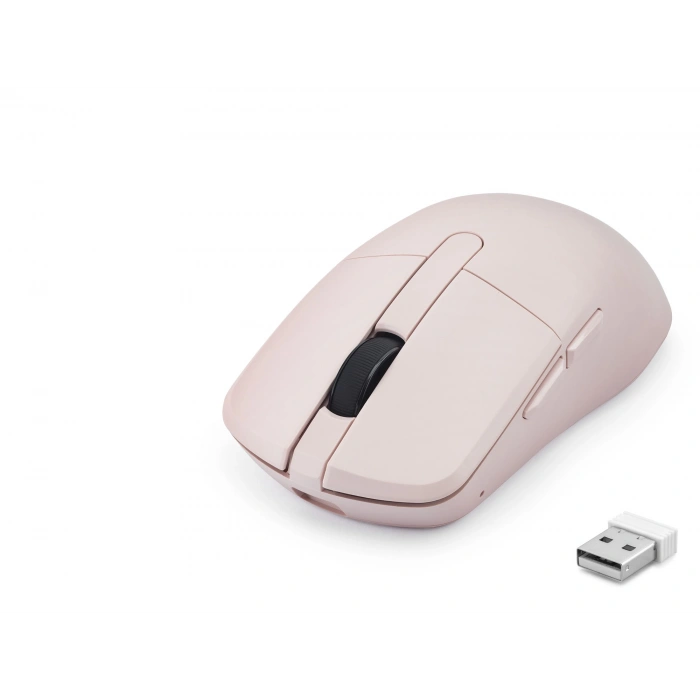 Dual Mode Şarjlı Kablosuz Mouse Bluetooth 2.4 Ghz 6200 Dpı Pembe HDX3414P