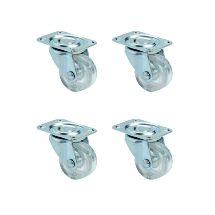 Furç Tablalı Bilyalı Teker - 32MM - Şeffaf HKS239 - 4 Adet