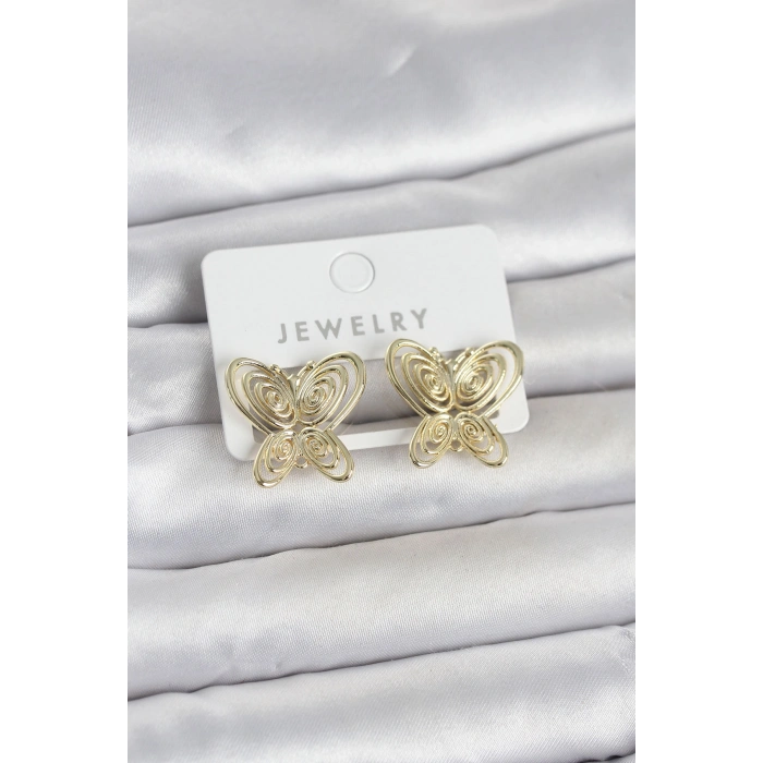 Füsun Küpesi Model Gold Renk Model Pirinç Kadın Küpe TJ-BKP11720