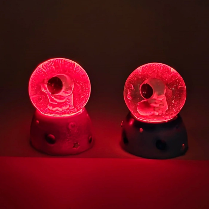 Işıklı Mini Sevimli Astronot Kar Küresi